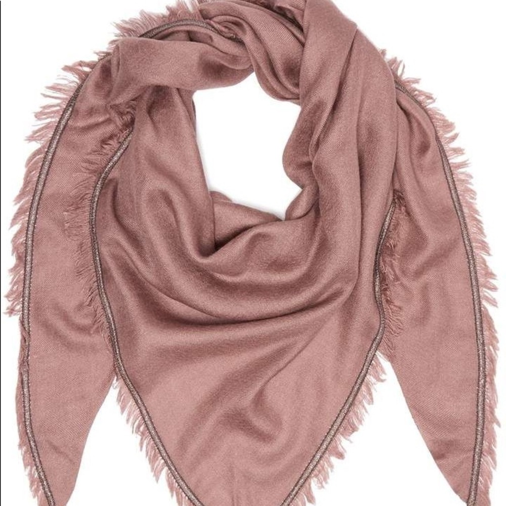 Brunello Cucinelli Linen Silk Scarf With Manili